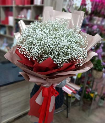 Букет цветов из: Гипсофила в Каменке Пензенской области