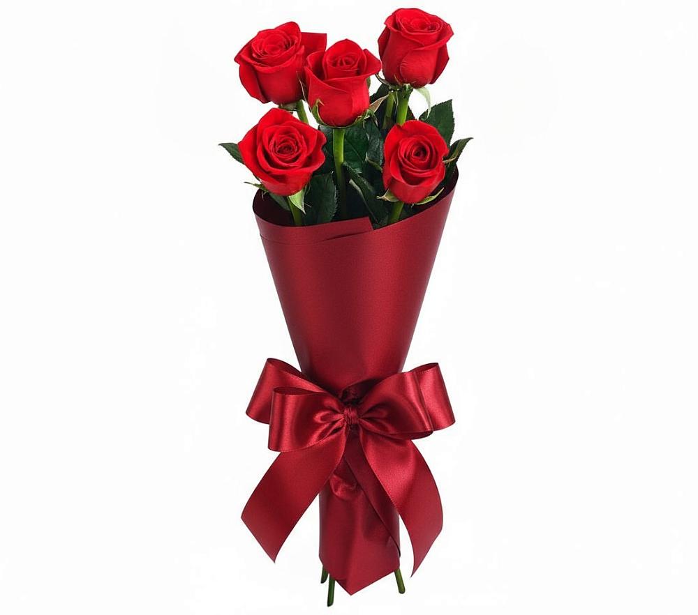 Букет 5 Красных роз Эдлесс Лав в Каменке Пензенской области