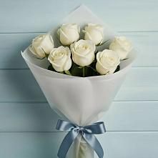 Букет 7 Белых роз Эдлесс Лав в Каменке Пензенской области