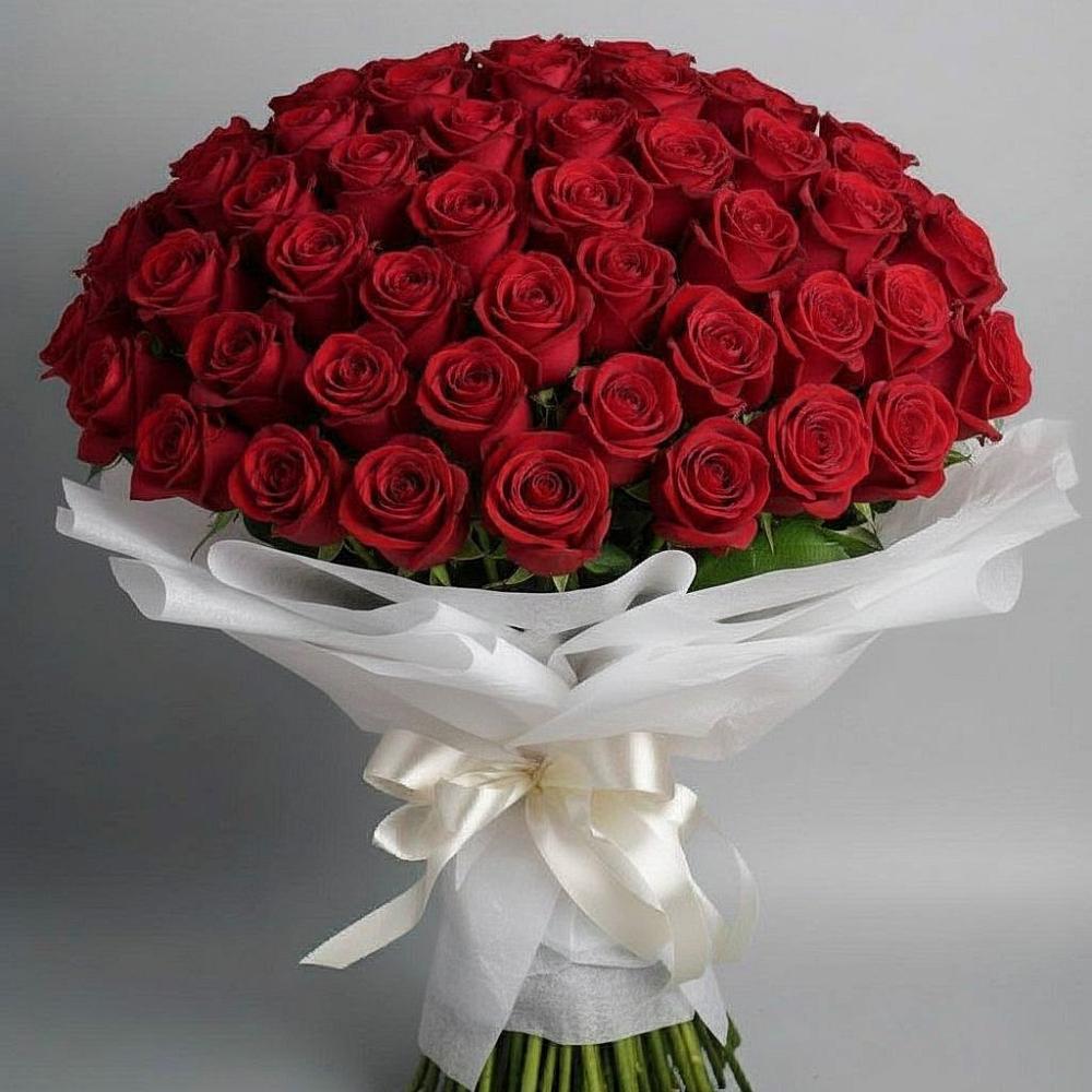 Букет 101 Красная роза Блэк Мэджик в Каменке Пензенской области