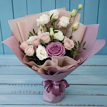Букет цветов из:  Розы и Лизиантусы #REPLACE_PRED# Каменке Пензенской области