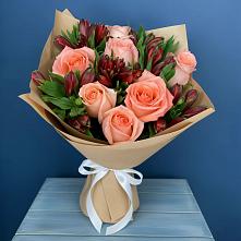 Букет цветов из:  Розы и Альстромерии #REPLACE_PRED# Каменке Пензенской области