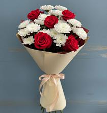Букет цветов из:  Розы и Хризантемы #REPLACE_PRED# Каменке Пензенской области