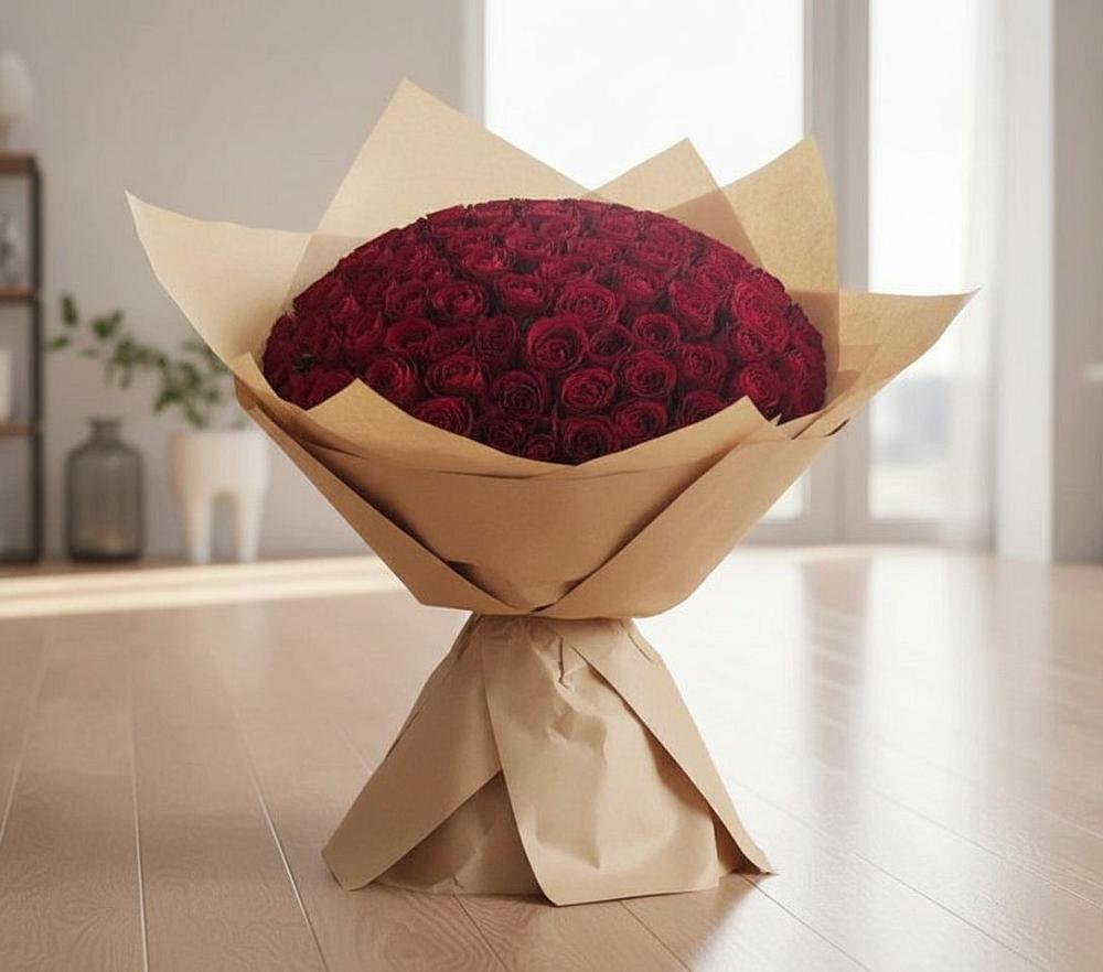 Букет 101 Красная роза в Каменке Пензенской области