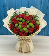 Букет цветов из:  Розы и Хризантемы в Каменке Пензенской области