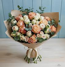 Букет цветов из:  Альстромерии и Розы в Каменке Пензенской области