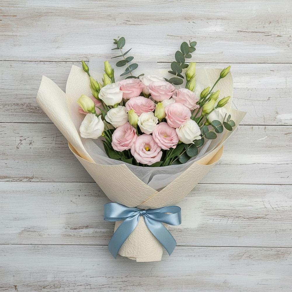 Букет цветов из: Лизиантусы в Каменке Пензенской области